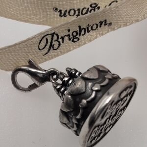 Brighton HAPPY Birthday Cake Silver Heart Charm